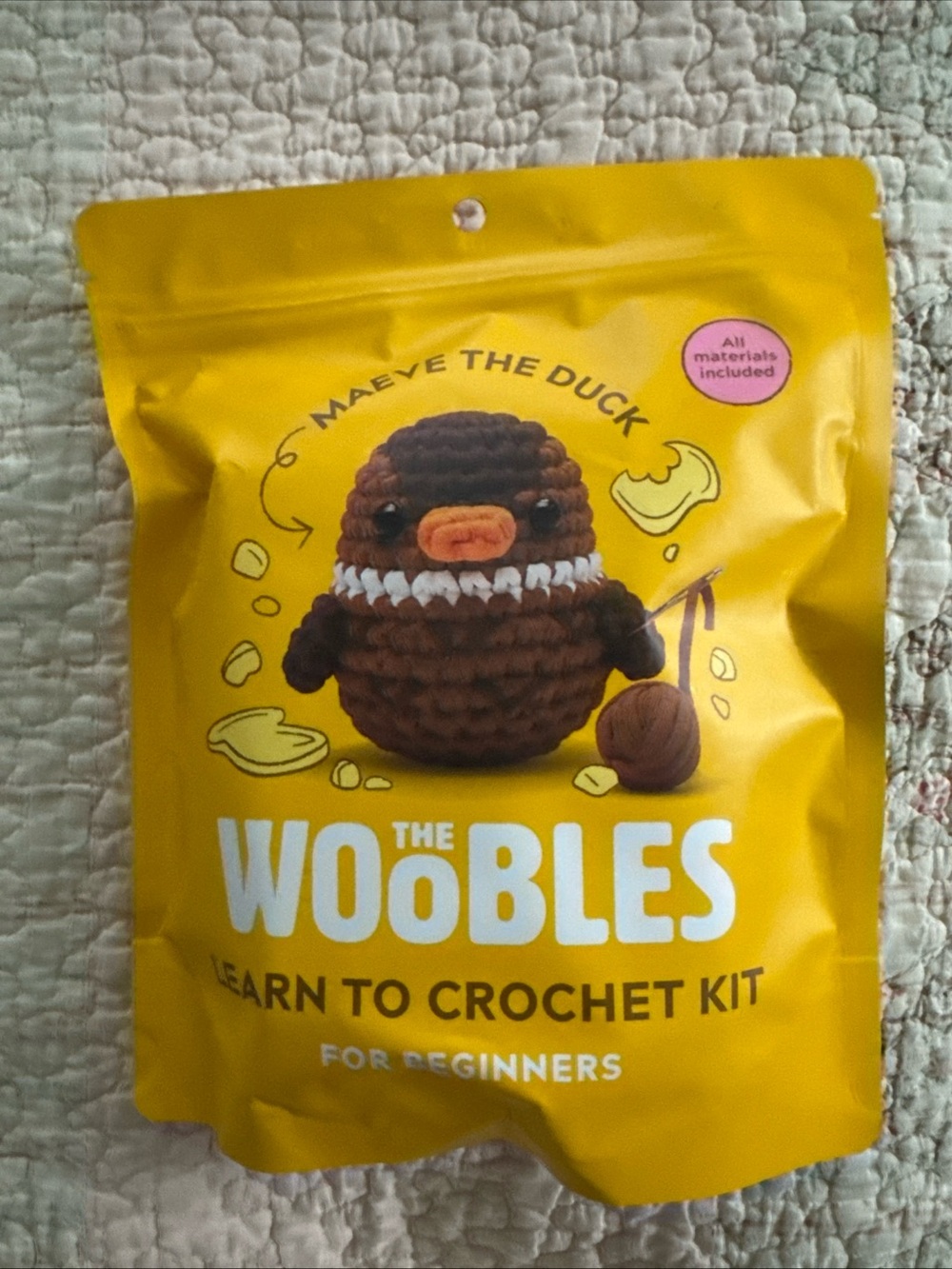 The Woobles Maeve the Duck Learn to Crochet Kit for Beginners